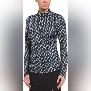 Callaway women's long-sleeve hummingbird print golf polo